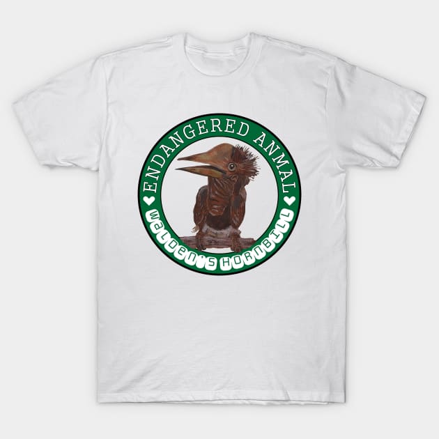 Walden's hornbill, endangered animal in the world T-Shirt by The world through children's eyes